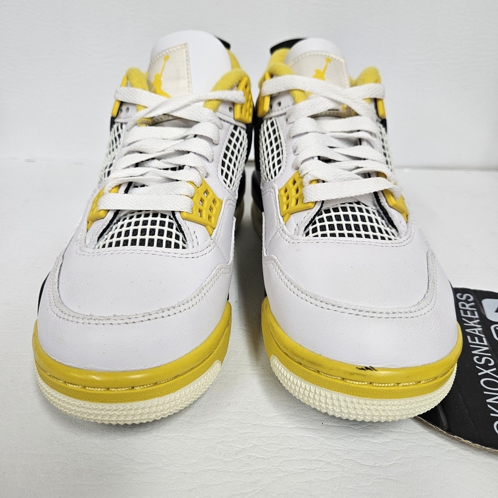 Nike Air Jordan 4 Retro Vivid Sulfer White AQ9129-101 Women's Size 6.5 B GRADE - Picture 2 of 7